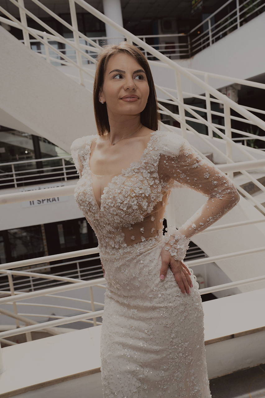 Venčanica sa dugim rukavima i cipkom beograd